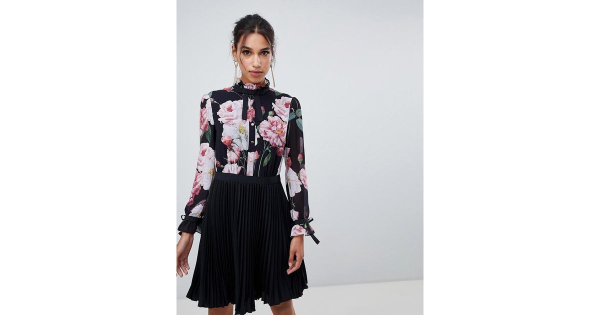 daysea iguazu frill bow sleeve dress