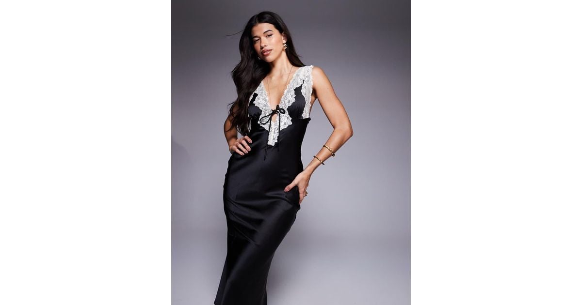 open lace back dress Nourish Maxi Dress | Black | Womens main image 1