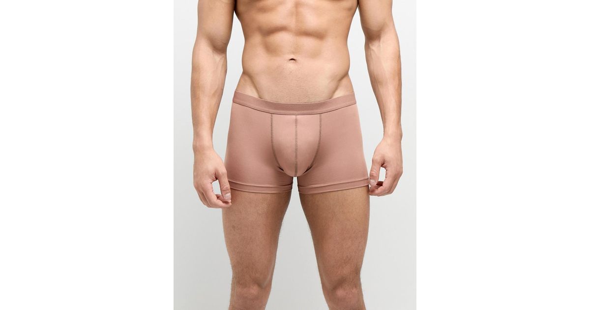 ASOS Boxershort In Olijfkleurige Huidskleur in het Naturel voor heren - Lyst