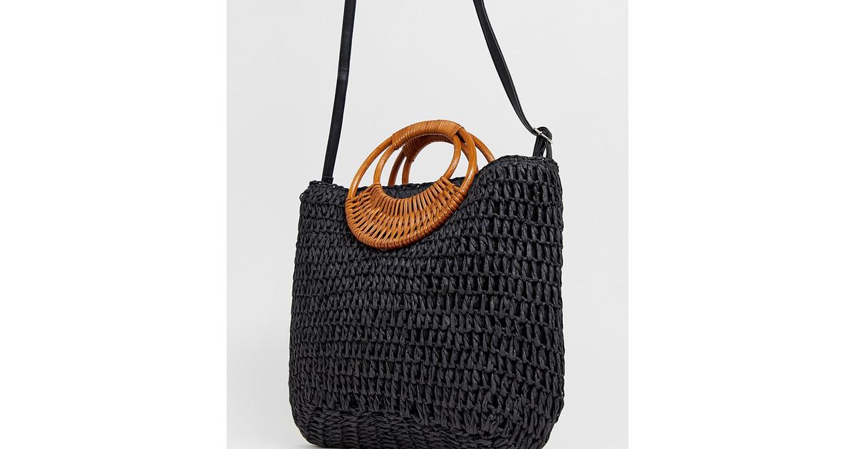 new look woven bag