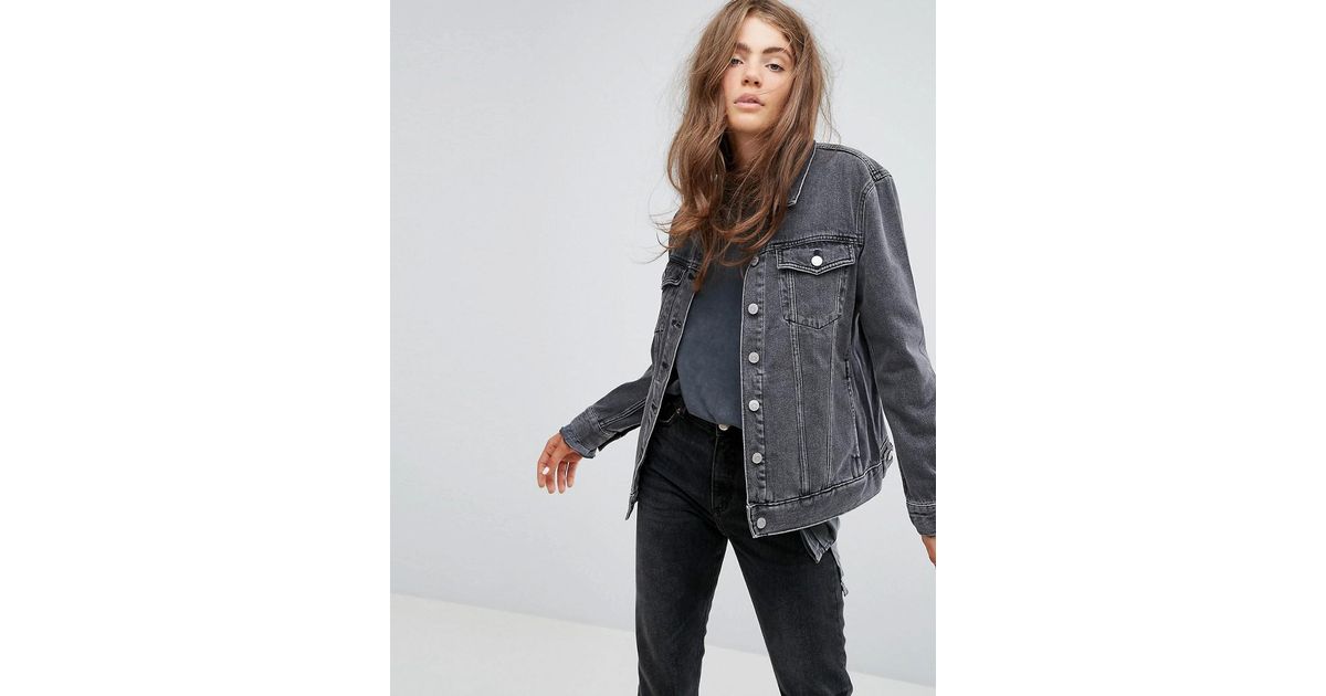 weekday black denim jacket