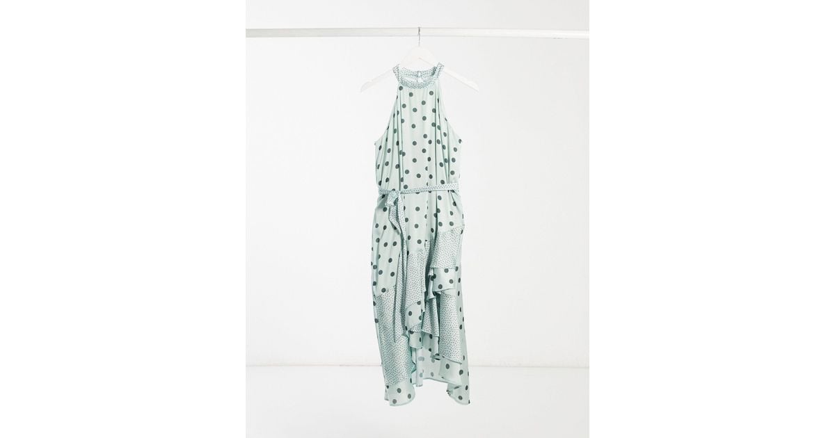 Lipsy green halter neck deals dress