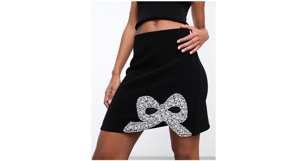 Forever new on sale black satin skirt