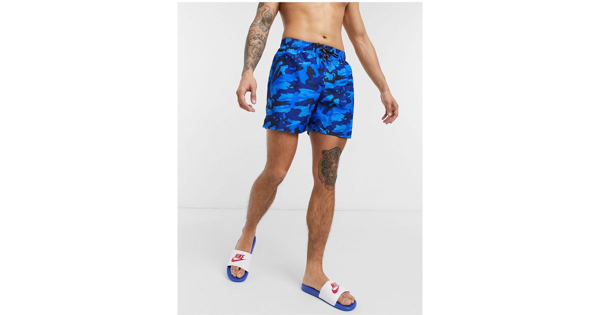Pantaloncini da beach volley da 5" mimetico da Uomo di Nike in Blu | Lyst