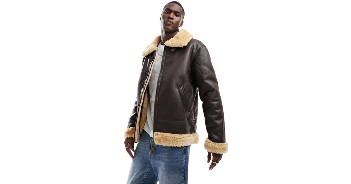 Men's b3 shearling bomber cheap jacket