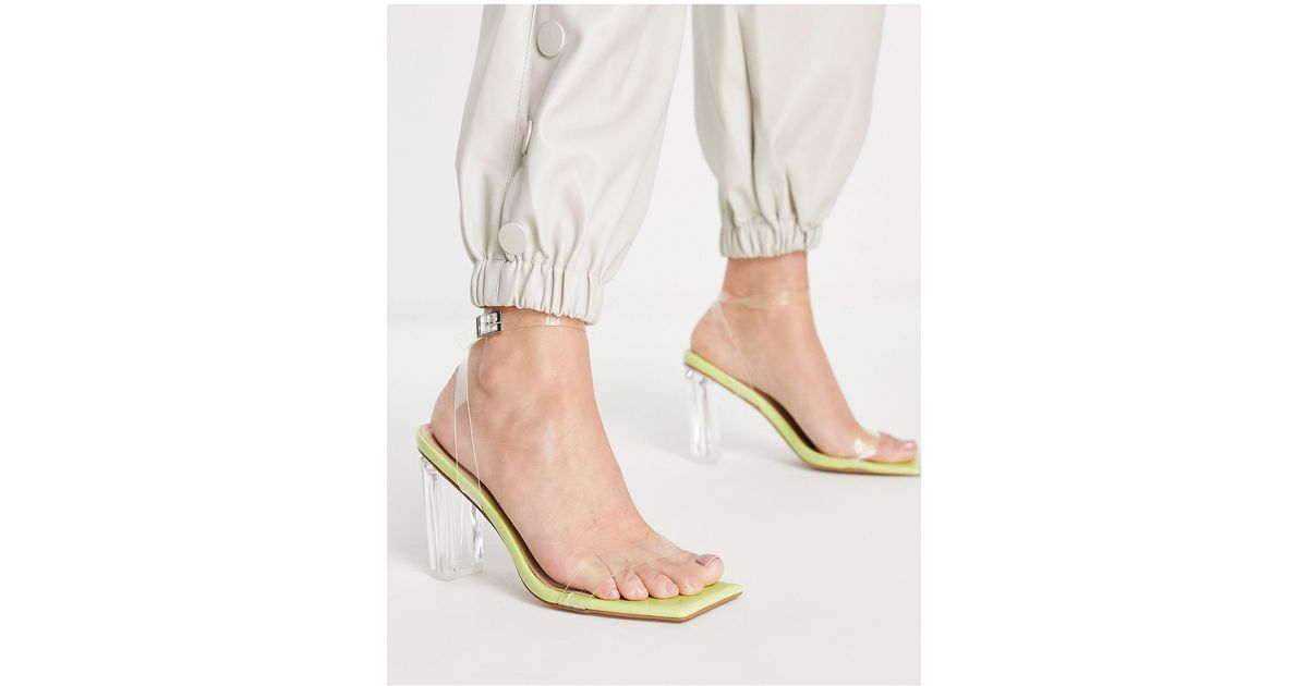 simmi london heidi block heeled sandals in beige