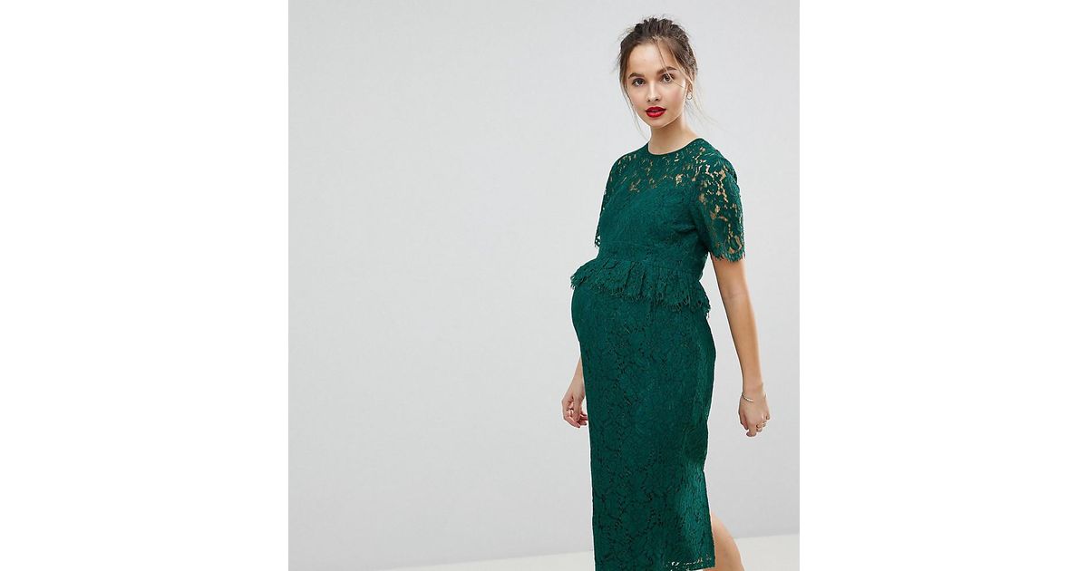 ASOS TURQUOISE GATHERED SHOULDER MIDI DRESS 090