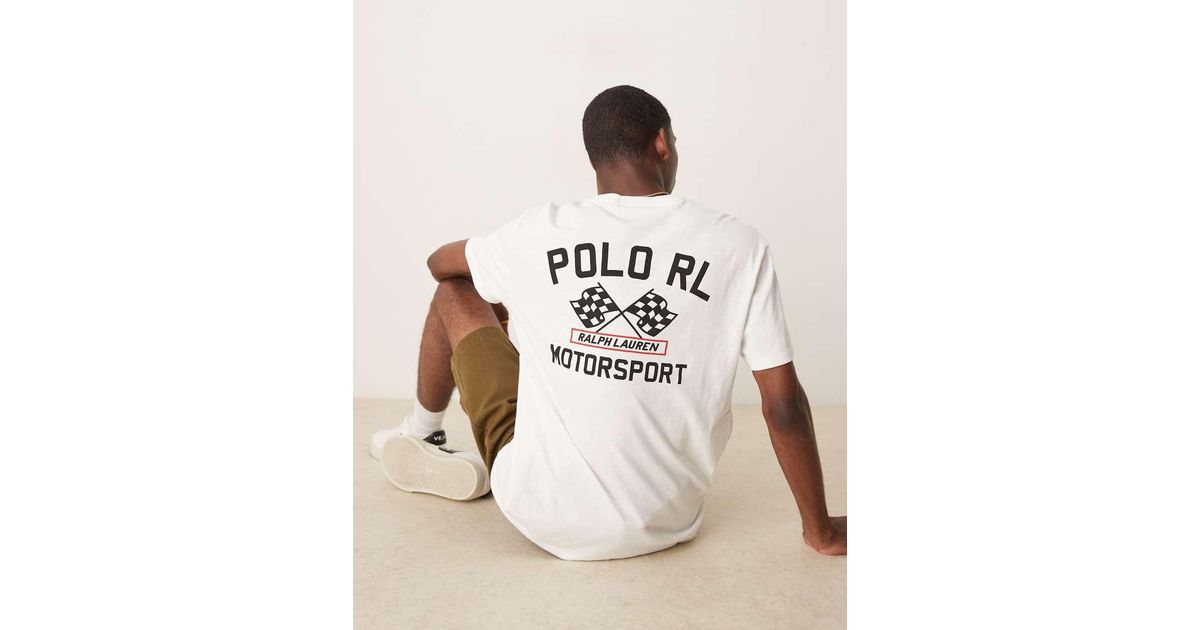 Service Ralph Laurent Racing Logo Polo Ralph Lauren Racing Logo Back Print Slub T-shirt Classic Oversized ...