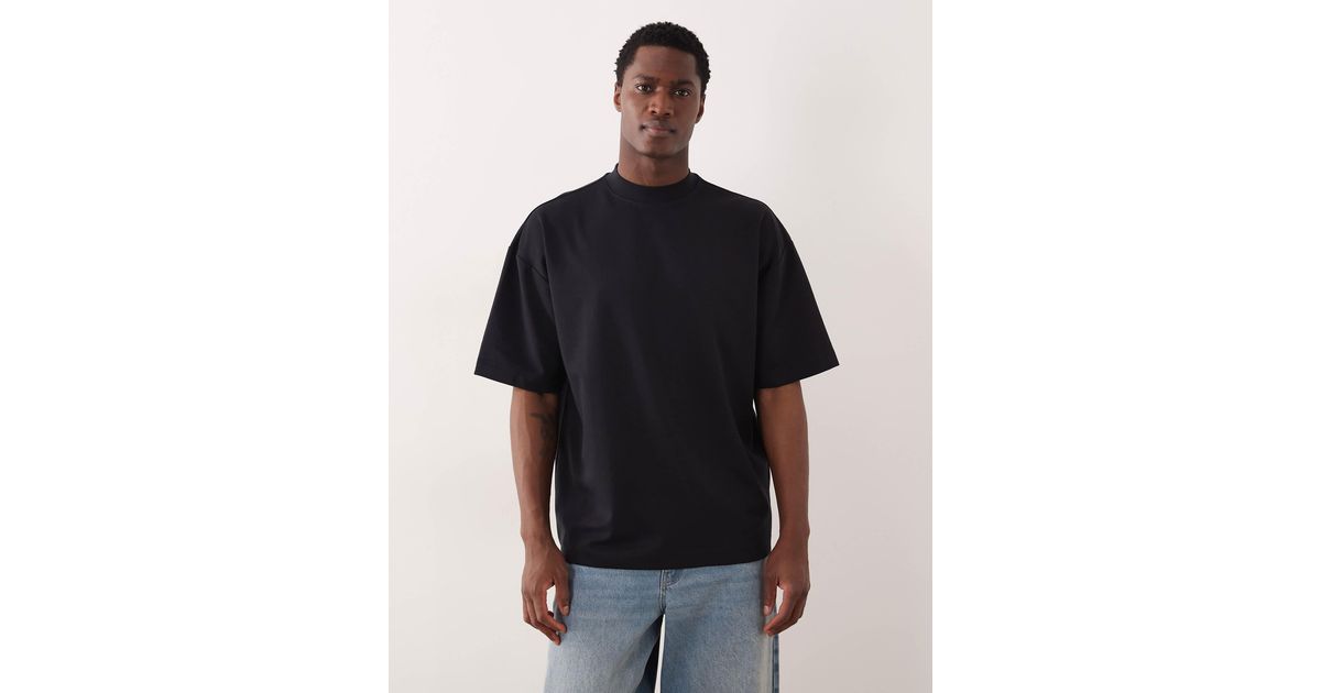 ASOS Breathemaxtm Heavyweight Oversized High Neck T-shirt in Black for ...
