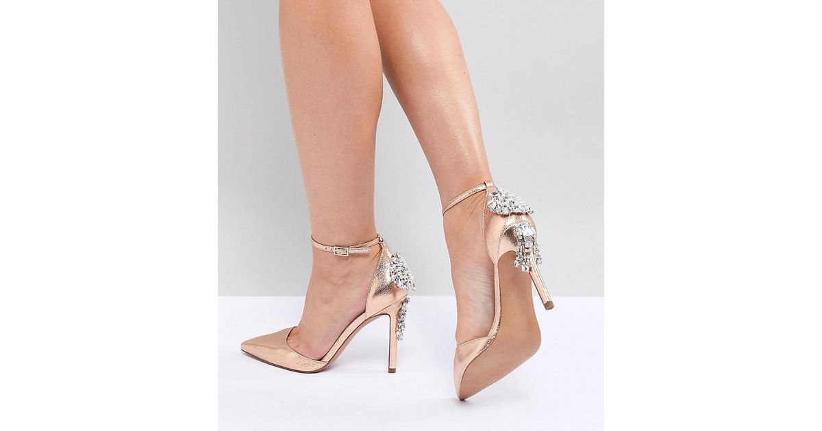 asos gold high heels