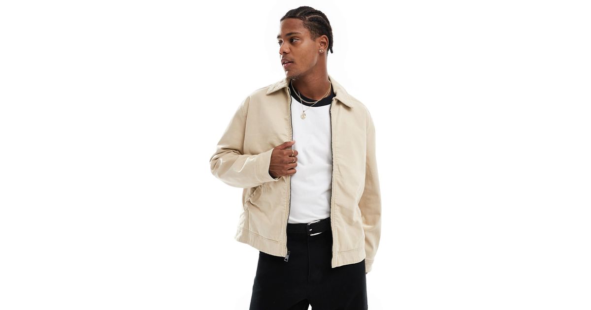 Hollister – kastige workwear-jacke in Natur für Herren Lyst AT