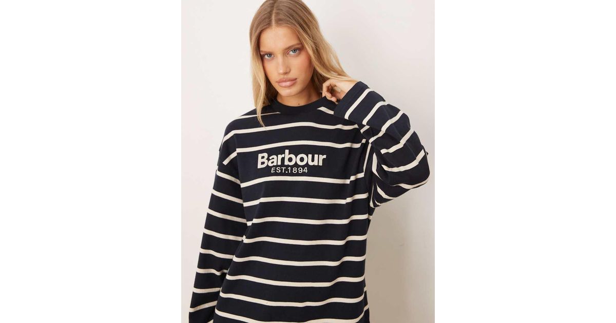 Barbour Maeve Top - Dark Navy/Ecru Stripe