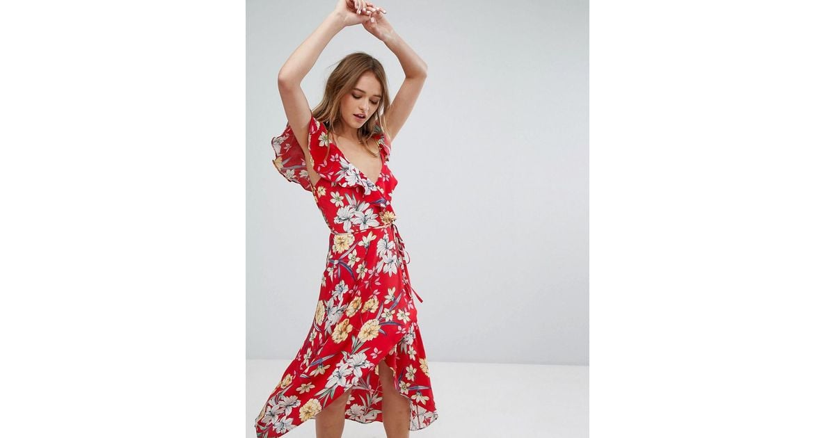 bershka red dress
