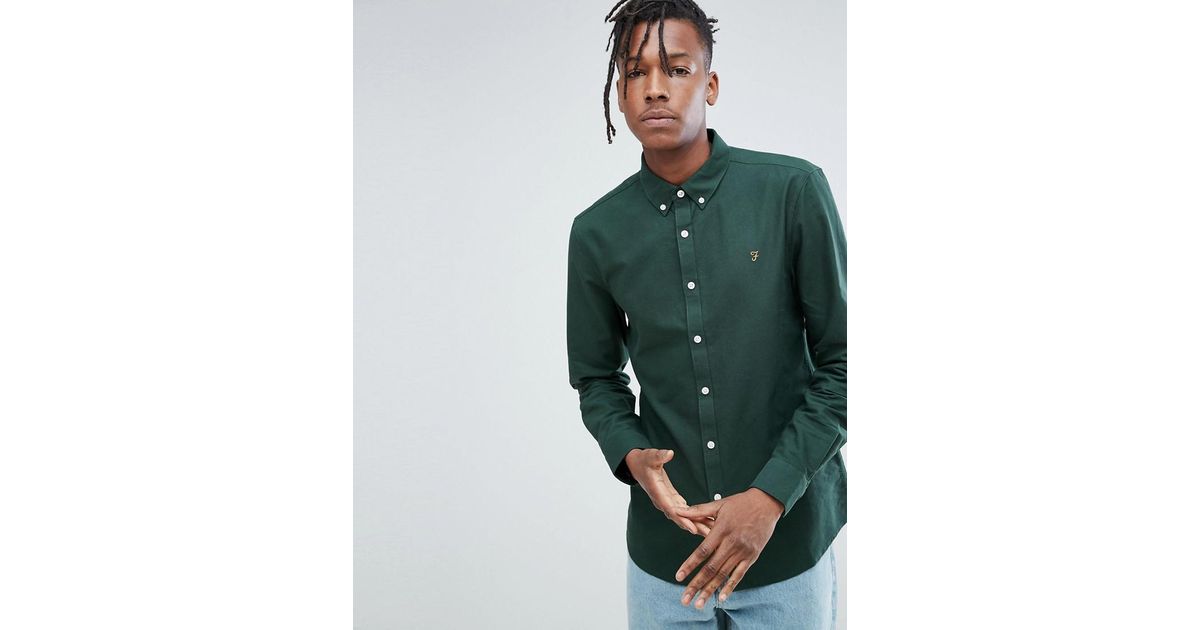 dark green slim fit dress shirt