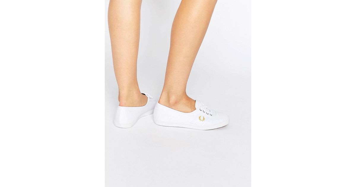 Fred Perry Canvas Aubrey White Sneakers 