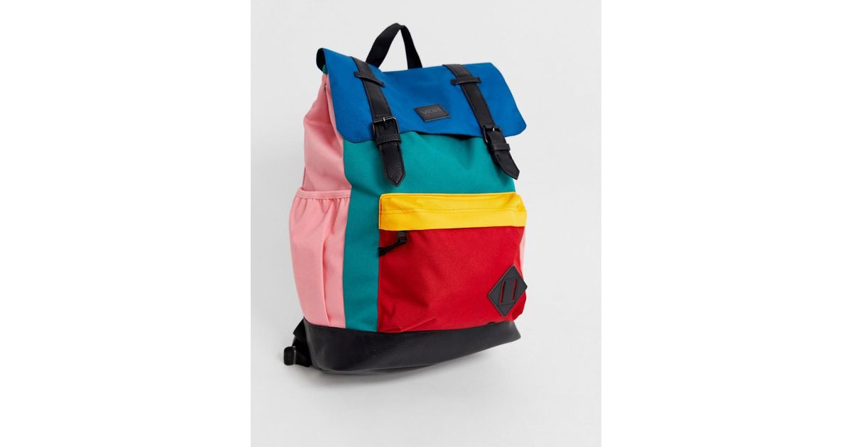 Vans Canvas Patchwork City Backpack in Blue - Lyst