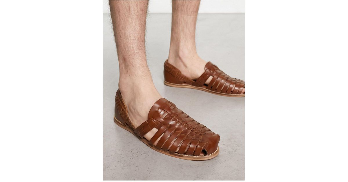 ASOS Woven Sandals in Natural for Men Lyst Canada
