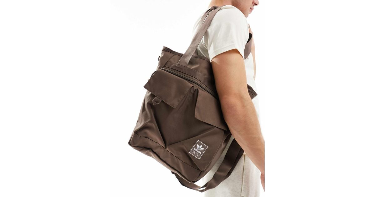 adidas Originals Utility 2.0 Tote Bag in Brown for Men | Lyst