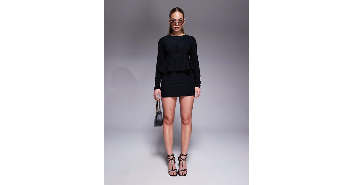 ASOS Co-ord Low Rise Micro Mini Skirt in Black | Lyst