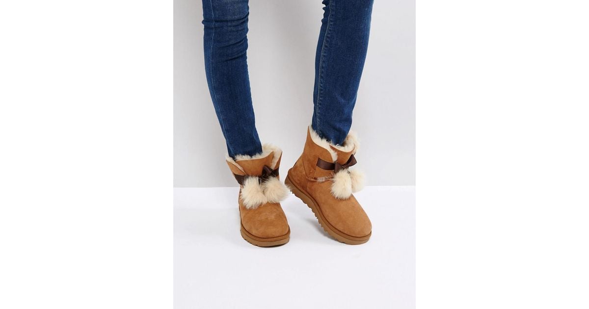 ugg bow chestnut boots