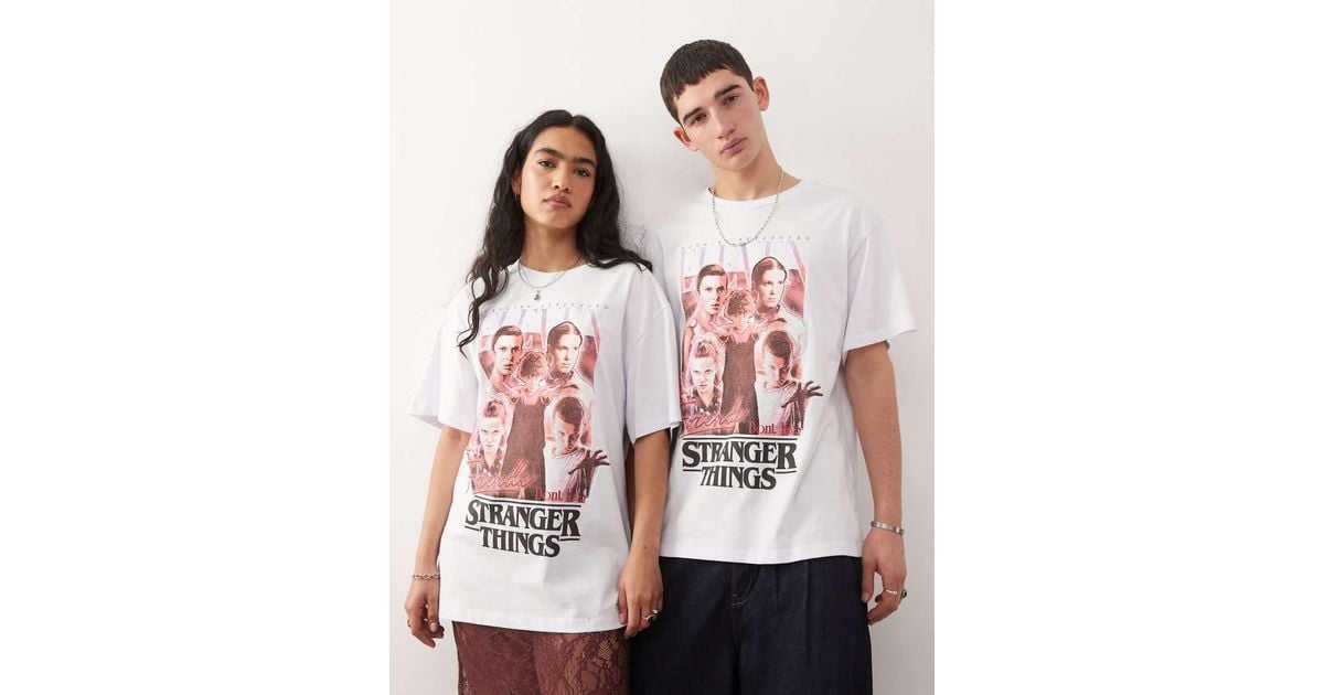 T-shirt Netflix Stranger Things noir avec logo - pull&bear