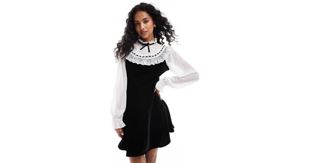 miss selfridge velvet collared mini dress in black Short Sleeve Slate Blue Wedding Dresses for Photography VW1116  Viniodress