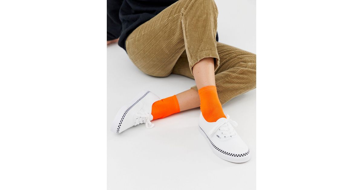 vans authentic check foxing