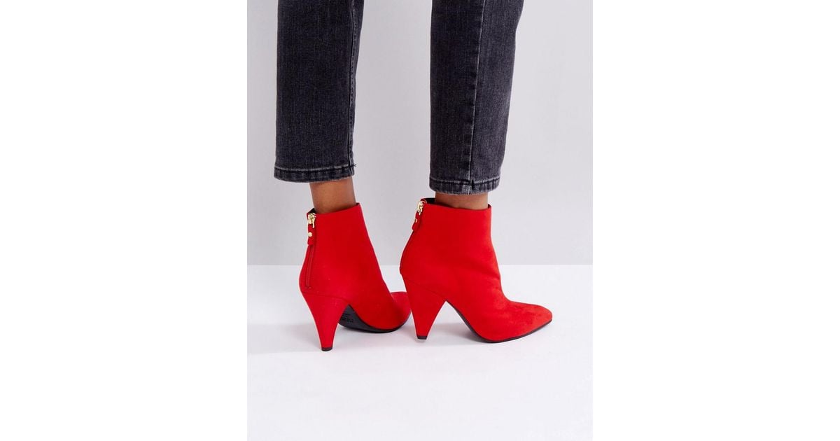 New look red ankle boots 2025