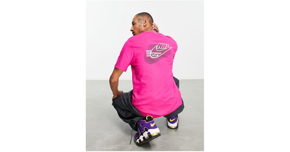 T-shirt avec double logo - sport Nike pour homme en coloris Rose | Lyst