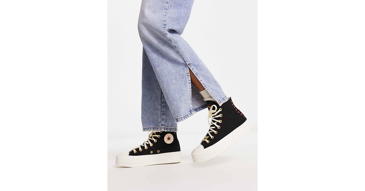 black high top converse asos