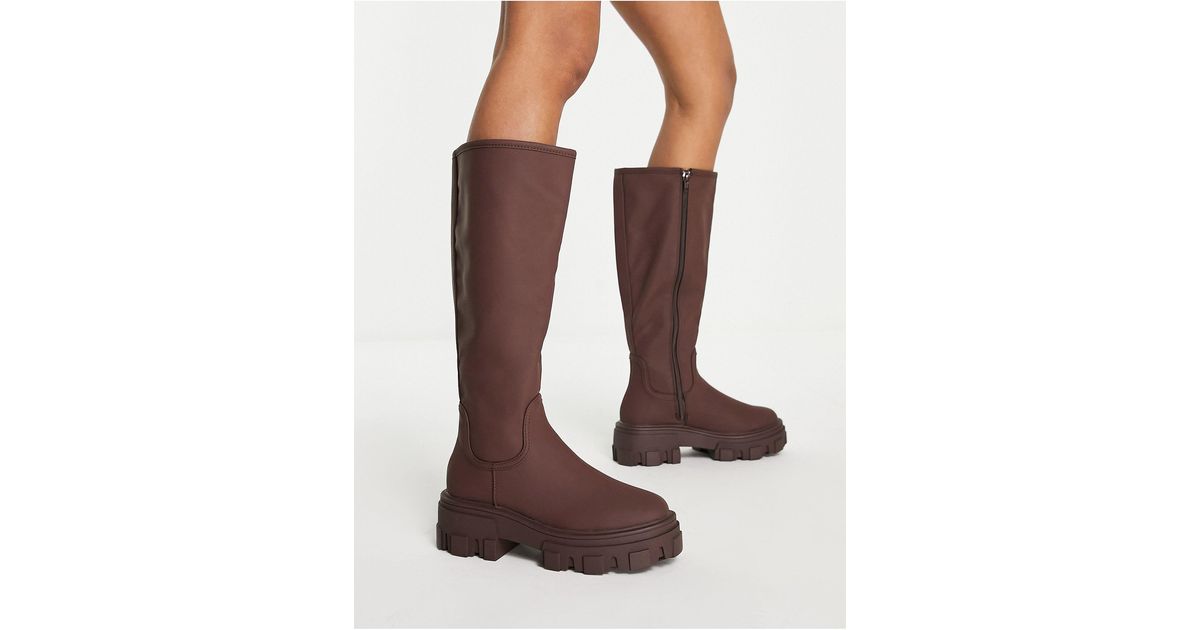 carla chunky flat boots
