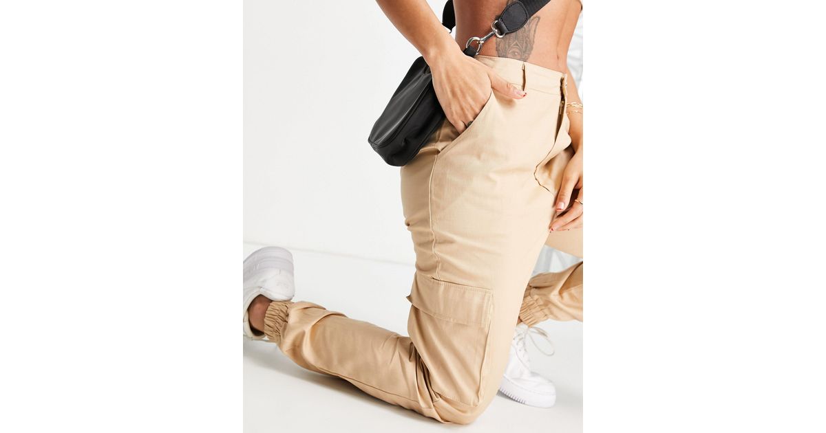 Plain cargo trousers missguided sale