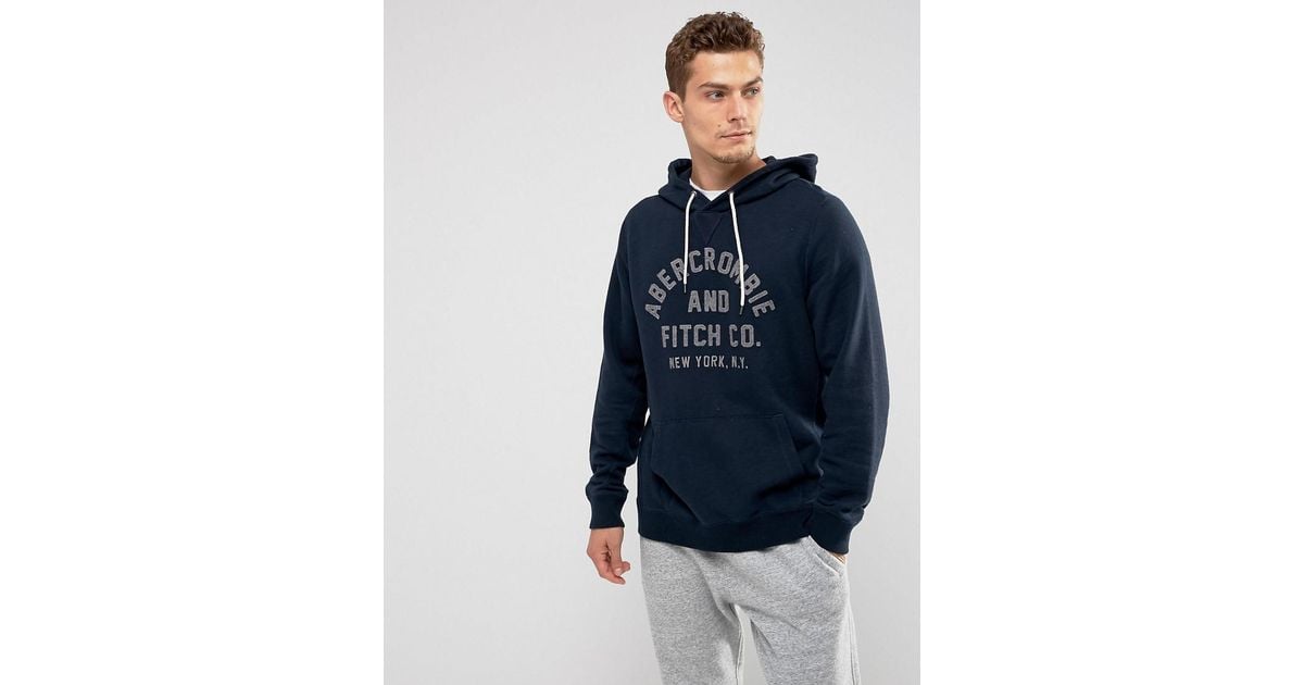 Abercrombie navy hoodie hot sale