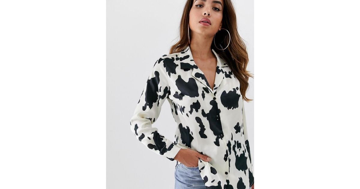 asos cow print dress
