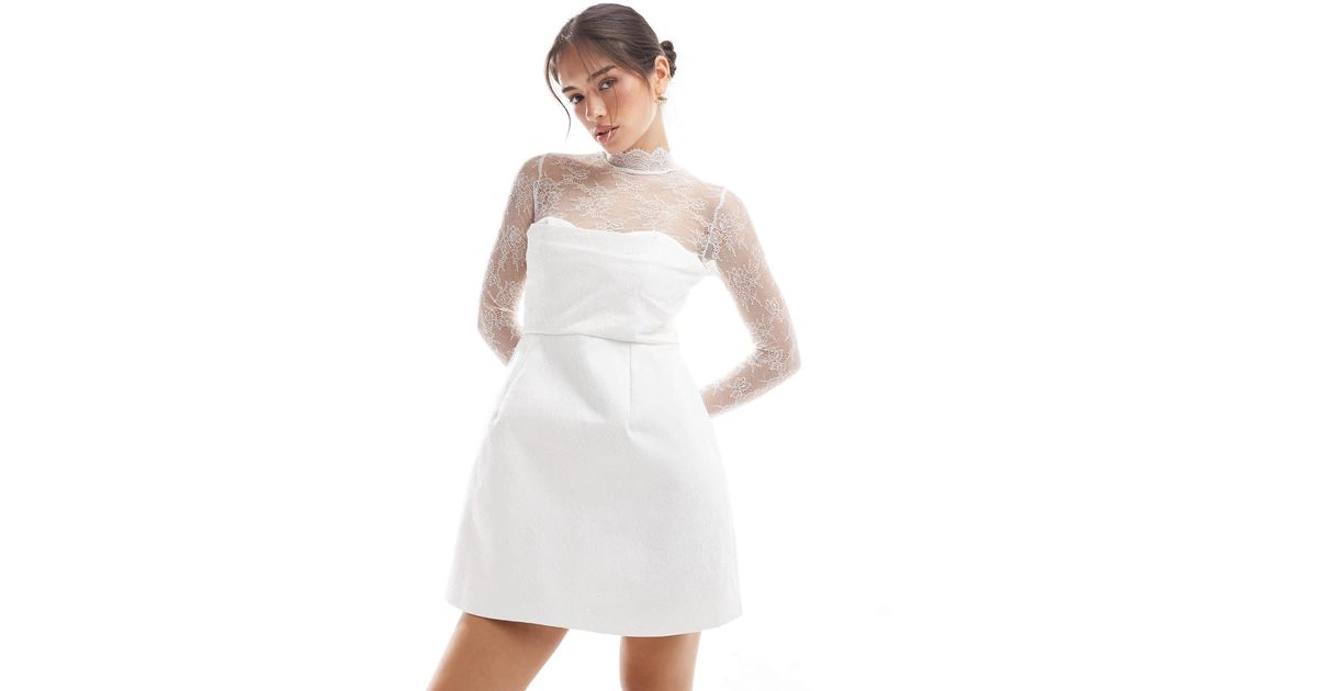 knee length dresses for ladies Lace Sleeve Cup Detail Midi Dress main image 0
