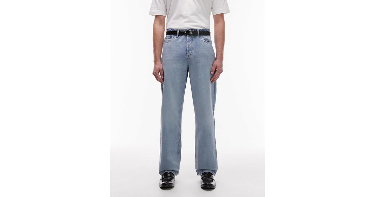 TOPMAN Rigid baggy Jean in Blue for Men Lyst Australia