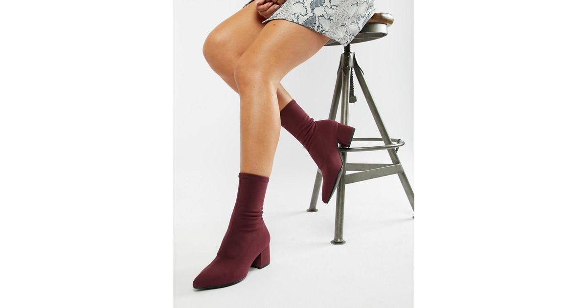 Vagabond Shoemakers Mya Stretch Sock Boot In Wine in Red | Lyst Canada