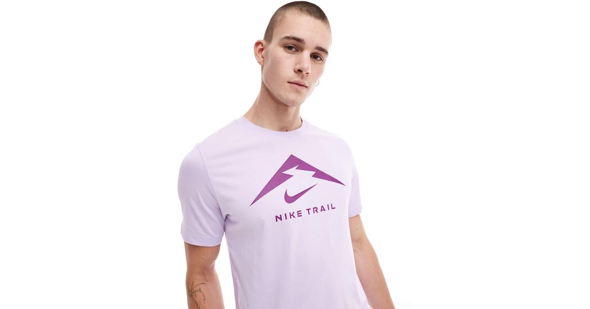 Nike Trail Dri fit Logo T shirt in Purple for Men Lyst