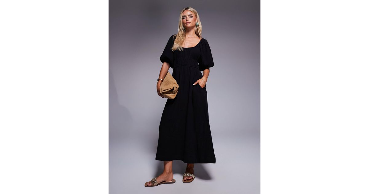 casual linen dress women Women Casual Embroidered Linen Round Neck Loose Fit Dress – Babakud