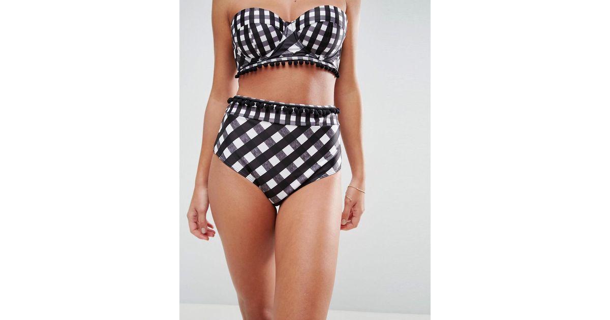 asos gingham bikini