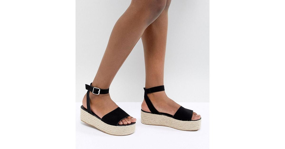 asos design thear espadrille flatform sandals