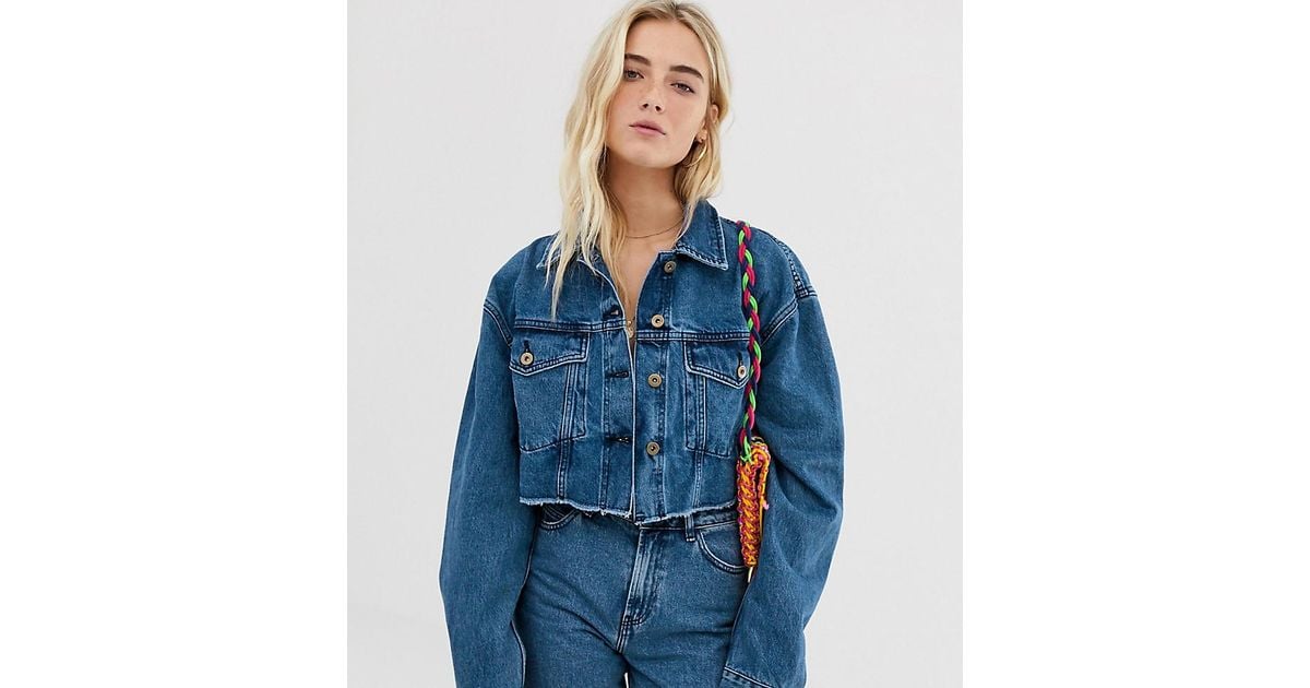 collusion cropped denim jacket