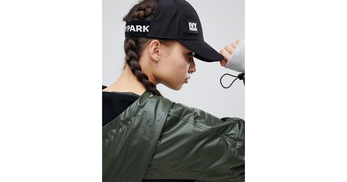Ivy Park Backless Cap in Black - Lyst