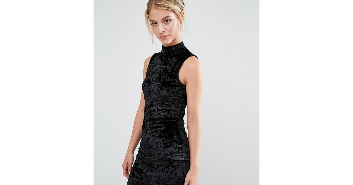velvet high neck bodycon dress