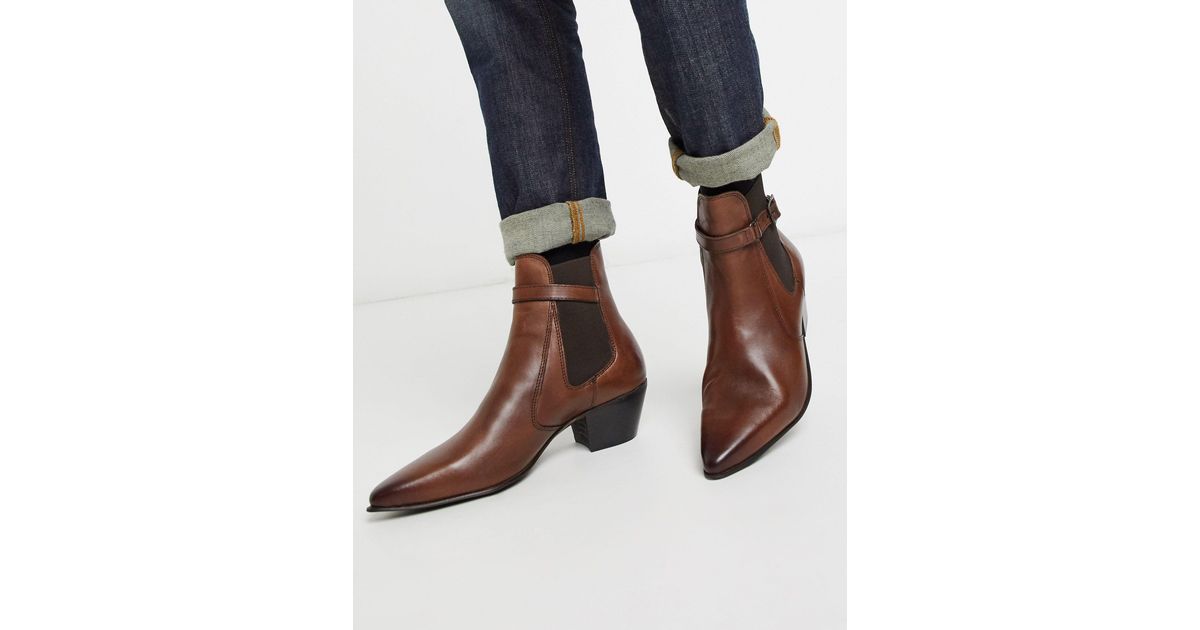 cuban heel western chelsea boots