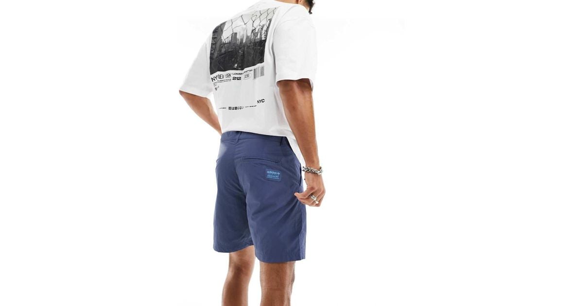 adidas Originals Woven Chino Shorts in Blue for Men Lyst UK