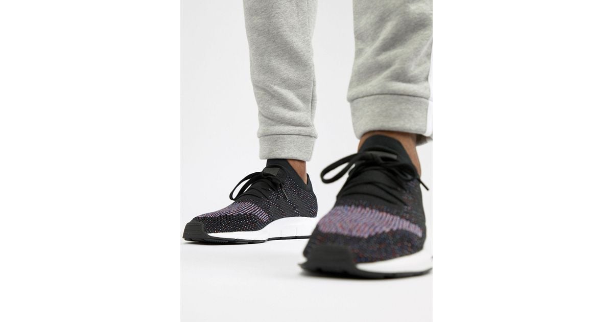 adidas Originals Rubber Swift Run Primeknit Shoes in Black for Men | Lyst