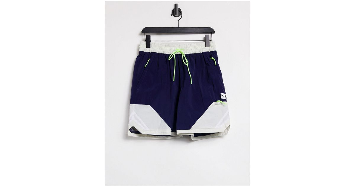 PUMA Parquet 7 Inch Shorts in Navy 