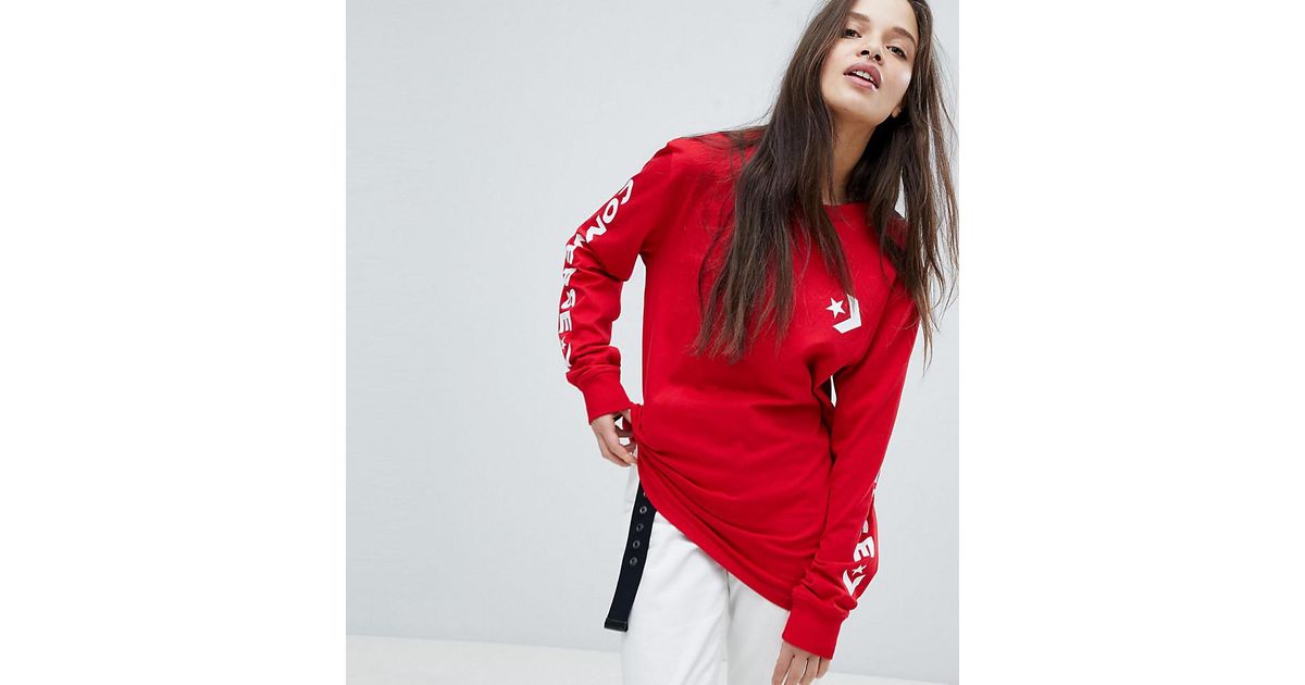 t shirt converse rouge
