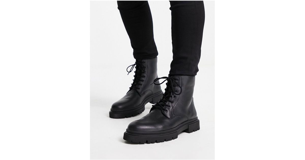 schuh Dane Chunky Lace Up Boots in Black for Men | Lyst UK display picture 2